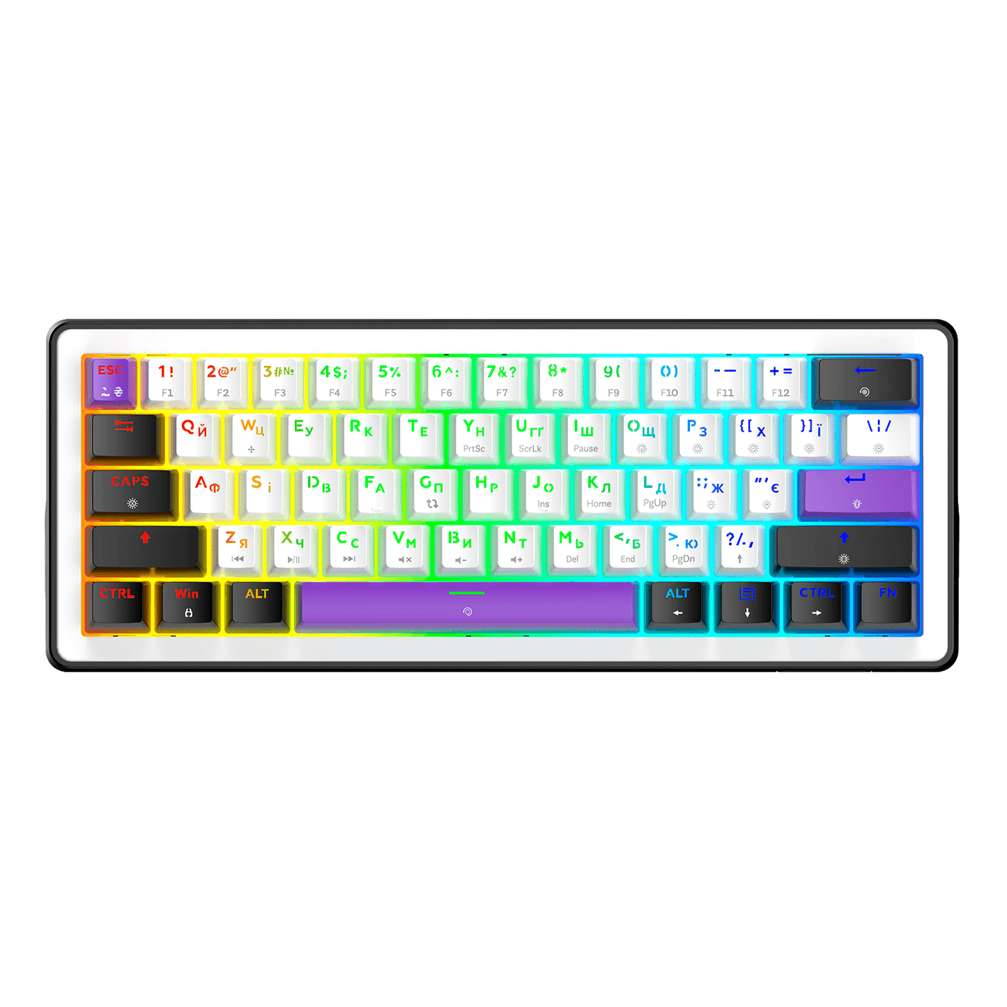 💙😎Hator Brand Hellyberry HK60 US/UA Mechanical RGB Keyboard🤘💛